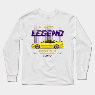 Yellow Skyline GTR R33 400r JDM Street Tuner Long Sleeve T-Shirt